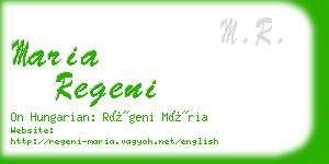 maria regeni business card